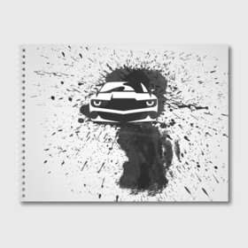 Альбом для рисования с принтом Chevrolet Camaro в Тюмени, 100% бумага
 | матовая бумага, плотность 200 мг. | Тематика изображения на принте: camaro | chevrolet