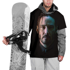 Накидка на куртку 3D с принтом Киану Ривз Keanu Reeves в Тюмени, 100% полиэстер |  | киану ривз keanu reeves