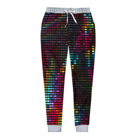 Женские брюки 3D с принтом neon-abstract в Тюмени, полиэстер 100% | прямой крой, два кармана без застежек по бокам, с мягкой трикотажной резинкой на поясе и по низу штанин. В поясе для дополнительного комфорта — широкие завязки | пиксельный