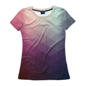 Женская футболка 3D с принтом Diamond в Тюмени, 100% полиэфир ( синтетическое хлопкоподобное полотно) | прямой крой, круглый вырез горловины, длина до линии бедер | 