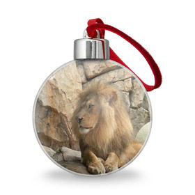 Ёлочный шар с принтом Лев в Тюмени, Пластик | Диаметр: 77 мм | амурский | животные | киса | кот | котенок | кошка | лев | львица | пума | рысь | серый | тигр | хищник