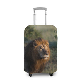 Чехол для чемодана 3D с принтом Лев в Тюмени, 86% полиэфир, 14% спандекс | двустороннее нанесение принта, прорези для ручек и колес | амурский | животные | киса | кот | котенок | кошка | лев | львица | пума | рысь | серый | тигр | хищник