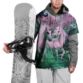 Накидка на куртку 3D с принтом Единорог в Тюмени, 100% полиэстер |  | Тематика изображения на принте: единорог | лошадь | сказка | фантастика