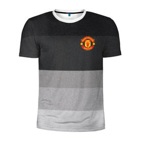 Мужская футболка 3D спортивная с принтом Manchester United - Noise (Шум) в Тюмени, 100% полиэстер с улучшенными характеристиками | приталенный силуэт, круглая горловина, широкие плечи, сужается к линии бедра | Тематика изображения на принте: manchester united | манчестер юнайтед | футбол