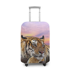 Чехол для чемодана 3D с принтом Тигр в Тюмени, 86% полиэфир, 14% спандекс | двустороннее нанесение принта, прорези для ручек и колес | амурский | животные | зверь | киса | кот | котенок | кошка | тигр | хищник