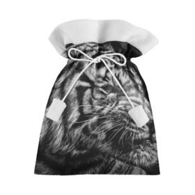 Подарочный 3D мешок с принтом Тигр в Тюмени, 100% полиэстер | Размер: 29*39 см | Тематика изображения на принте: амурский | животные | зверь | киса | кот | котенок | кошка | серый | тигр | тигренок | хищник