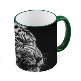Кружка 3D с принтом Тигр в Тюмени, керамика | ёмкость 330 мл | амурский | животные | зверь | киса | кот | котенок | кошка | серый | тигр | тигренок | хищник