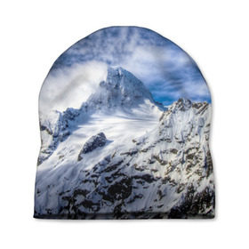 Шапка 3D с принтом Горы в Тюмени, 100% полиэстер | универсальный размер, печать по всей поверхности изделия | пейзаж