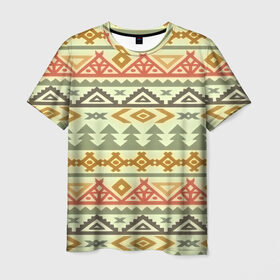 Мужская футболка 3D с принтом Африканские мотивы в Тюмени, 100% полиэфир | прямой крой, круглый вырез горловины, длина до линии бедер | Тематика изображения на принте: народные | узор | этника | этнические