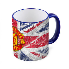 Кружка 3D с принтом British Manchester United в Тюмени, керамика | ёмкость 330 мл | british | manchester united | mu | игра | манчестер | манчестер юнайтед | мю | флаг британии | футбол | эмблема мю