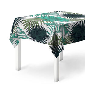 Скатерть 3D с принтом Tropical в Тюмени, 100% полиэстер (ткань не мнется и не растягивается) | Размер: 150*150 см | flower | тропики | тропический | цветы