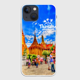 Чехол для iPhone 13 mini с принтом Таиланд в Тюмени,  |  | architecture | bangkok | clouds | landmark | people | sky | temple of the emerald buddha | thailand | tourism | архитектура | бангкок | достопримечательность | люди | небо | облака | таиланд | туризм | храм изумрудного будды