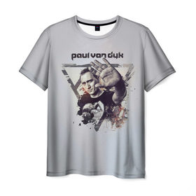 Мужская футболка 3D с принтом Paul Van Dyk в Тюмени, 100% полиэфир | прямой крой, круглый вырез горловины, длина до линии бедер | Тематика изображения на принте: пол ван дайк