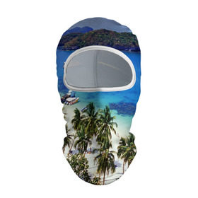 Балаклава 3D с принтом Таиланд в Тюмени, 100% полиэстер, ткань с особыми свойствами — Activecool | плотность 150–180 г/м2; хорошо тянется, но при этом сохраняет форму. Закрывает шею, вокруг отверстия для глаз кайма. Единый размер | beach | clouds | islands | palm trees | people | sand | sea | ships | sky | thailand | tourism | корабли | люди | море | небо | облака | острова | пальмы | песок | пляж | таиланд | туризм
