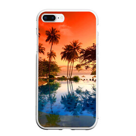 Чехол для iPhone 7Plus/8 Plus матовый с принтом Таиланд в Тюмени, Силикон | Область печати: задняя сторона чехла, без боковых панелей | beach | clouds | hiking | sea | sky | sunset | swimming pool | thailand | бассейн | закат | море | небо | облака | пляж | таиланд | туризм