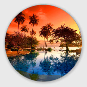 Коврик круглый с принтом Таиланд в Тюмени, резина и полиэстер | круглая форма, изображение наносится на всю лицевую часть | beach | clouds | hiking | sea | sky | sunset | swimming pool | thailand | бассейн | закат | море | небо | облака | пляж | таиланд | туризм