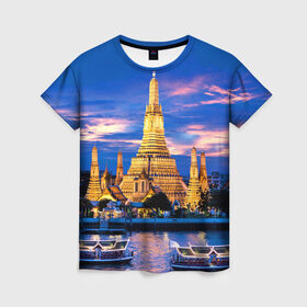 Женская футболка 3D с принтом Таиланд в Тюмени, 100% полиэфир ( синтетическое хлопкоподобное полотно) | прямой крой, круглый вырез горловины, длина до линии бедер | таиланд