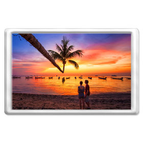 Магнит 45*70 с принтом Таиланд в Тюмени, Пластик | Размер: 78*52 мм; Размер печати: 70*45 | Тематика изображения на принте: beach | clouds | love | palm tree | people | sea | sky | sunset | thailand | tourism | закат | любовь | люди | море | небо | облака | пальма | пляж | таиланд | туризм