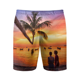 Мужские шорты 3D спортивные с принтом Таиланд в Тюмени,  |  | beach | clouds | love | palm tree | people | sea | sky | sunset | thailand | tourism | закат | любовь | люди | море | небо | облака | пальма | пляж | таиланд | туризм