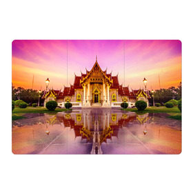 Магнитный плакат 3Х2 с принтом Таиланд в Тюмени, Полимерный материал с магнитным слоем | 6 деталей размером 9*9 см | Тематика изображения на принте: landmark | reflection | temple | thailand | tourism | water | вода | достопримечательность | отражение | таиланд | туризм | храм