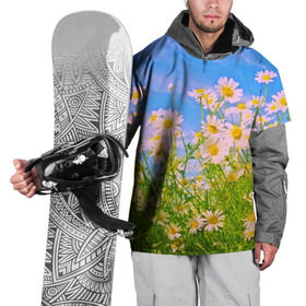 Накидка на куртку 3D с принтом Ромашка в Тюмени, 100% полиэстер |  | Тематика изображения на принте: flower | лето | полевой цветок | цветочки | цветы