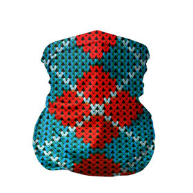 Бандана-труба 3D с принтом Knitting pattern в Тюмени, 100% полиэстер, ткань с особыми свойствами — Activecool | плотность 150‒180 г/м2; хорошо тянется, но сохраняет форму | вязаный | рождество | свитер | текстура