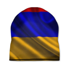 Шапка 3D с принтом Флаг Армения в Тюмени, 100% полиэстер | универсальный размер, печать по всей поверхности изделия | айастан | армения | босеан | вымпел | ереван | знак | знамя | кумач | орифламма | пойс | полотнище | символ | стяг | флаг | флюгарка | хайастан | штандарт