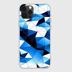 Чехол для iPhone 12 Pro Max с принтом Голубой полигон в Тюмени, Силикон |  | абстракция | бумага | геометрия | грани | изгиб | линии | полигоны | полосы | постель | розовый | сочетания | текстура | треугольники
