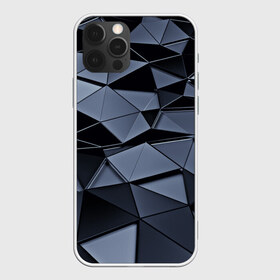 Чехол для iPhone 12 Pro Max с принтом Abstract Gray в Тюмени, Силикон |  | абстракция | бумага | геометрия | грани | изгиб | линии | полигоны | полосы | постель | розовый | сочетания | текстура | треугольники