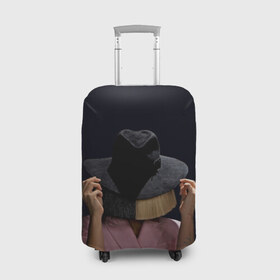 Чехол для чемодана 3D с принтом Hat в Тюмени, 86% полиэфир, 14% спандекс | двустороннее нанесение принта, прорези для ручек и колес | angel | pop | sia | ангел | поп | сиа