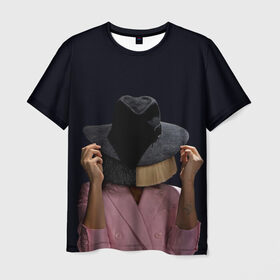 Мужская футболка 3D с принтом Hat в Тюмени, 100% полиэфир | прямой крой, круглый вырез горловины, длина до линии бедер | Тематика изображения на принте: angel | pop | sia | ангел | поп | сиа