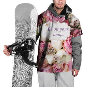 Накидка на куртку 3D с принтом Be on your way в Тюмени, 100% полиэстер |  | Тематика изображения на принте: 8 | девушке | марта | мило | подарок | розы | скрап