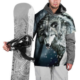 Накидка на куртку 3D с принтом Волк в Тюмени, 100% полиэстер |  | Тематика изображения на принте: animal | art | night | painting | predator | snow | view | winter | wolf | взгляд | волк | животное | зима | искусство | картина | ночь | снег | хищник