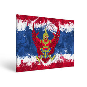 Холст прямоугольный с принтом Таиланд в Тюмени, 100% ПВХ |  | Тематика изображения на принте: flag | garuda | thailand | гаруда | таиланд | флаг