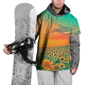 Накидка на куртку 3D с принтом Подсолнух в Тюмени, 100% полиэстер |  | flower | лето | поле | полевой цветок | природа | цветочки | цветы