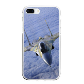 Чехол для iPhone 7Plus/8 Plus матовый с принтом Су - 35 в Тюмени, Силикон | Область печати: задняя сторона чехла, без боковых панелей | самолет