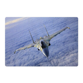Магнитный плакат 3Х2 с принтом Су - 35 в Тюмени, Полимерный материал с магнитным слоем | 6 деталей размером 9*9 см | Тематика изображения на принте: самолет