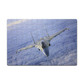 Пазл магнитный 126 элементов с принтом Су - 35 в Тюмени, полимерный материал с магнитным слоем | 126 деталей, размер изделия —  180*270 мм | самолет