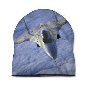 Шапка 3D с принтом Су - 35 в Тюмени, 100% полиэстер | универсальный размер, печать по всей поверхности изделия | самолет