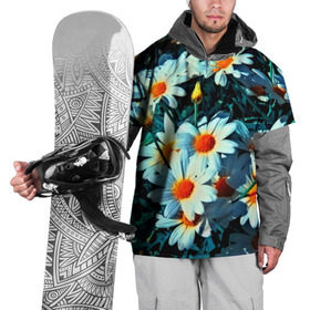 Накидка на куртку 3D с принтом Полевые ромашки в Тюмени, 100% полиэстер |  | flower | лето | полевой цветок | цветочки | цветы