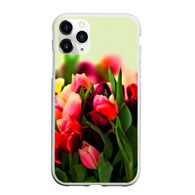 Чехол для iPhone 11 Pro матовый с принтом Букет тюльпанов в Тюмени, Силикон |  | flower | весна | цветочки | цветы