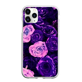 Чехол для iPhone 11 Pro матовый с принтом Фиолетовые розы в Тюмени, Силикон |  | flower | прикцветочки | розы | цветы