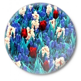 Значок с принтом Garden Spring в Тюмени,  металл | круглая форма, металлическая застежка в виде булавки | Тематика изображения на принте: 