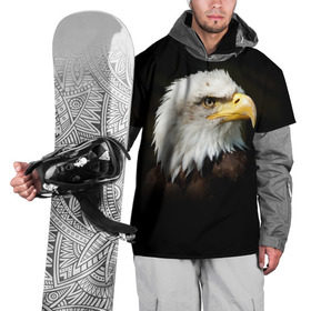 Накидка на куртку 3D с принтом Орёл в Тюмени, 100% полиэстер |  | клюв | орёл | пернатые | перья | птица | хищник