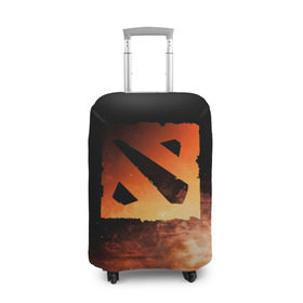 Чехол для чемодана 3D с принтом Dota 2 в Тюмени, 86% полиэфир, 14% спандекс | двустороннее нанесение принта, прорези для ручек и колес | art | dota | logo | дота 2 | живопись | игра | игрок | краски | логотип