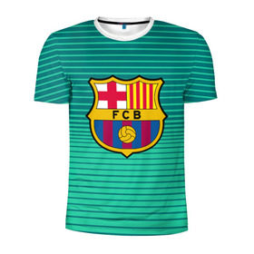 Мужская футболка 3D спортивная с принтом Барселона в Тюмени, 100% полиэстер с улучшенными характеристиками | приталенный силуэт, круглая горловина, широкие плечи, сужается к линии бедра | barcelona | барса | футбол