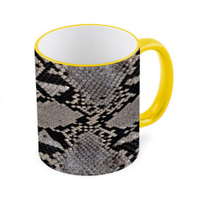 Кружка 3D с принтом Камуфляж змеиная кожа в Тюмени, керамика | ёмкость 330 мл | Тематика изображения на принте: змея | кожа