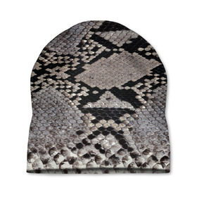 Шапка 3D с принтом Камуфляж змеиная кожа в Тюмени, 100% полиэстер | универсальный размер, печать по всей поверхности изделия | змея | кожа