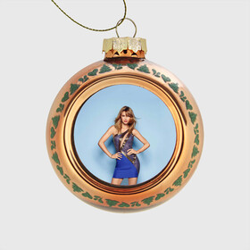 Стеклянный ёлочный шар с принтом Taylor Swift в Тюмени, Стекло | Диаметр: 80 мм | swift | taylor | свифт | тейлор