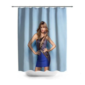Штора 3D для ванной с принтом Taylor Swift в Тюмени, 100% полиэстер | плотность материала — 100 г/м2. Стандартный размер — 146 см х 180 см. По верхнему краю — пластиковые люверсы для креплений. В комплекте 10 пластиковых колец | swift | taylor | свифт | тейлор